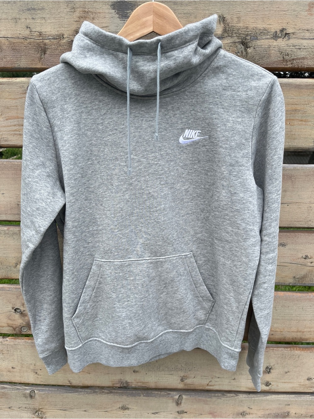 ✨ Nike Sportswear Essential Funnel Neck Hoodie Heather Grey Size S